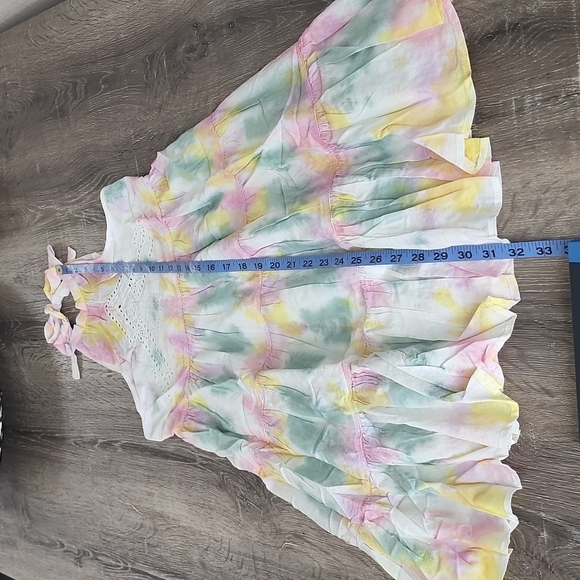 NEW!  UO Urban Outfitters Head in the Cloud Tie Dye Dress Pink Mint Yellow - Picture 10 of 14